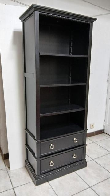 Boekenkastplanken met 2 laden zwart beschikbaar voor biedingen