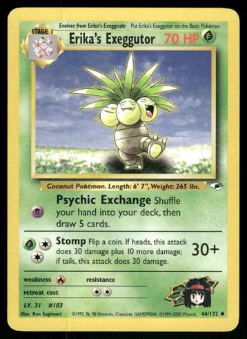 Erika's Exeggutor 44/132 - Gym Heroes (NM) beschikbaar voor biedingen