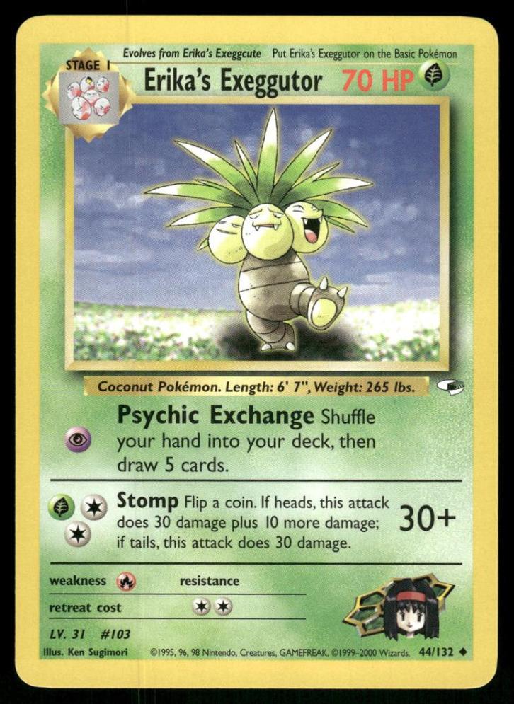 Erika's Exeggutor 44/132 - Gym Heroes (NM), Hobby en Vrije tijd, Verzamelkaartspellen | Pokémon, Gebruikt, Verzenden