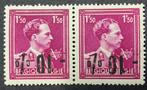 1946. LÉOPOLD III. (724-N) **MNH. Omgekeerde opdruk. Paar., Postzegels en Munten, Koninklijk huis, Orginele gom, Ophalen of Verzenden
