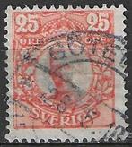 Suède 1910/1919 - Yvert 69 - Roi Gustave IV - 25 O. (ST), Envoi, Suède, Affranchi