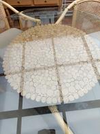 Rotan tafel met vier stoelen, Huis en Inrichting, Ophalen, Zo goed als nieuw, Riet of Rotan, Vier