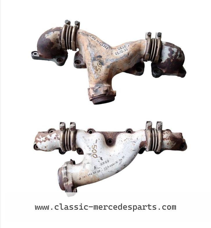 2x Uitlaatspruitstuk Mercedes M119 500 w140, Autos : Pièces & Accessoires, Systèmes d'échappement, Mercedes-Benz, Utilisé, Enlèvement ou Envoi