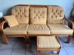 Vintage zetel set met salontafel, Enlèvement, Utilisé, Bois