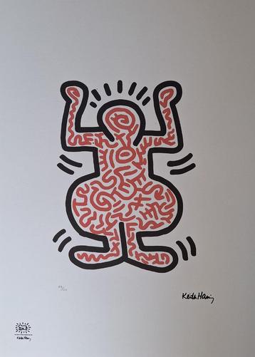 Keith Haring - " Ludo". Gelicentieerde litho )- Zeldzaam.