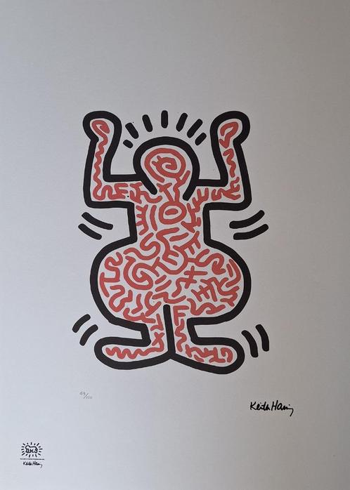 Keith Haring - " Ludo". Gelicentieerde litho )- Zeldzaam., Antiquités & Art, Art | Lithographies & Sérigraphies, Enlèvement ou Envoi