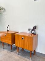 2 vintage nachtkastjes, Huis en Inrichting, Ophalen, Gebruikt