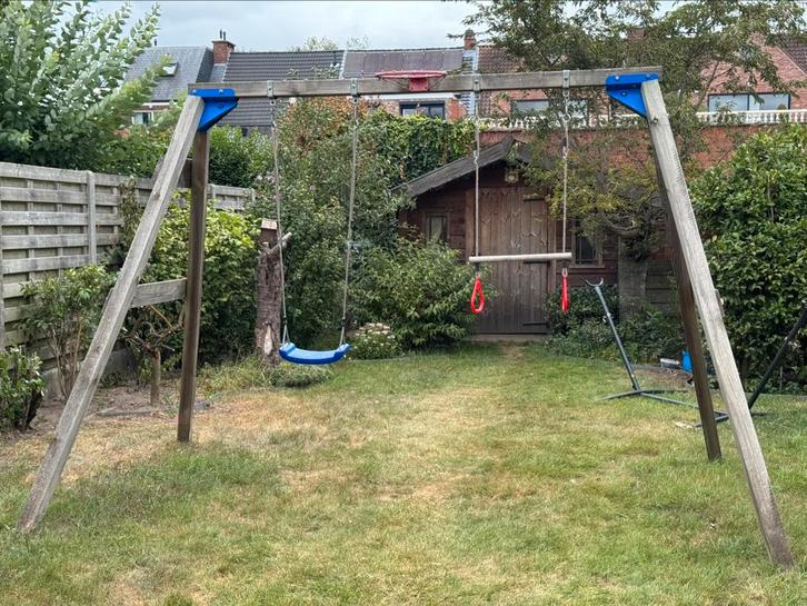 Schommel met trapeze, Kinderen en Baby's, Speelgoed | Buiten | Speeltoestellen, Gebruikt, Schommel, Ophalen