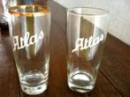 ATLAS: twee verschillende glazen, Verzamelen, Biermerken, Ophalen of Verzenden, Zo goed als nieuw, Glas of Glazen