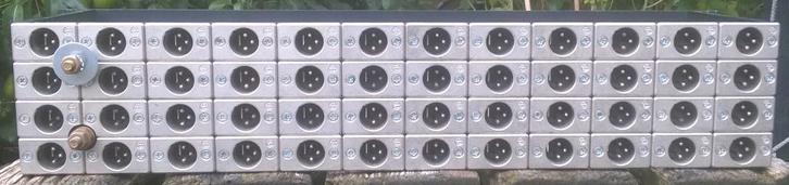 Patchpaneel-Verbindingspaneel 2x 24 in - 2x 24 uit, Musique & Instruments, Câbles & Prises, Utilisé, Appareillage, Enlèvement ou Envoi