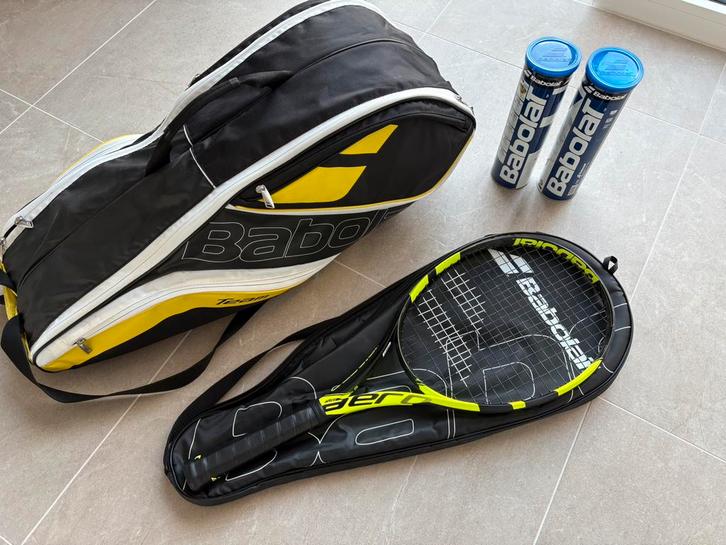 Babolat Pure Aero tennisracket + accessoires, Sport en Fitness, Tennis, Nieuw, Racket, Babolat, Ophalen