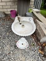 Lave main ancien en porcelaine et son porte savon, Ophalen