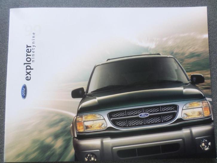 Ford Explorer 1999 Brochure, Boeken, Auto's | Folders en Tijdschriften, Ford, Ophalen of Verzenden