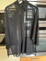 Doorschijnende blouse zwart, Ophalen of Verzenden, Zo goed als nieuw, Maat 42/44 (L), Zwart