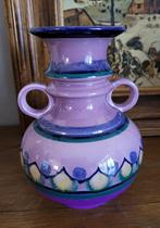 Vase Gouda lila flora vintage, Antiquités & Art, Enlèvement ou Envoi