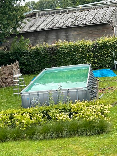 Groot zwembad INTEX, Tuin en Terras, Zwembaden, Gebruikt, Opzetzwembad, 120 cm of meer, 400 cm of meer, 300 cm of meer, Rechthoekig