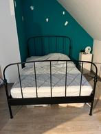 Metalen bedframe + verstelbare lattenbodem 140x200 van ikea, Huis en Inrichting, Slaapkamer | Bedden, Ophalen, Verstelbaar, Zwart