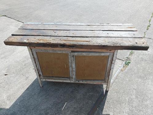 Houten werkbank met deuren, Doe-het-zelf en Bouw, Werkbanken, Gebruikt, Ophalen