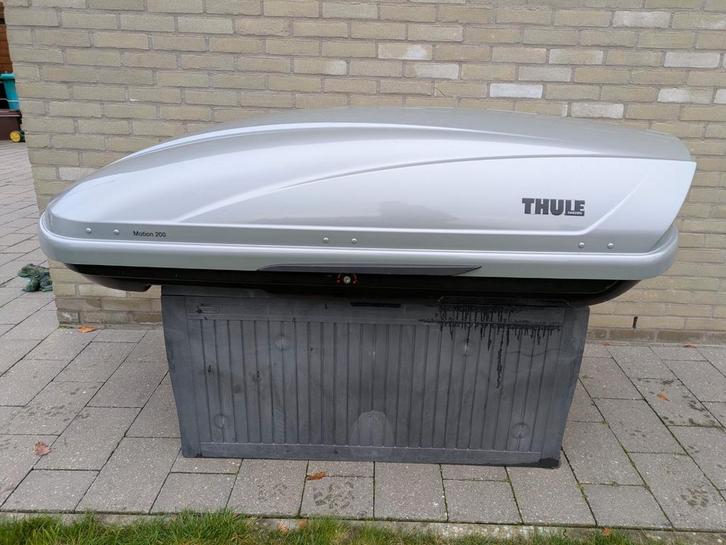 Thule motion 200 (M) dakkoffer zilver, Auto diversen, Dakkoffers, Gebruikt, Ophalen