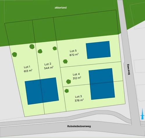 Grond te koop in Wingene, Immo, Gronden en Bouwgronden, 500 tot 1000 m²