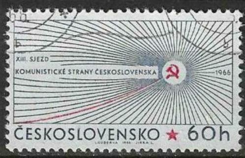 Tsjechoslowakije 1966 - Yvert 1490 - 13de Partijcongres  (ST, Postzegels en Munten, Postzegels | Europa | Overig, Gestempeld, Overige landen