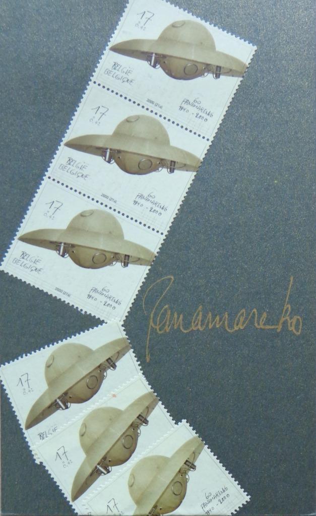 PANAMARENKO / BING FERRO LUSTO / COLLAGE / 19x11cm / SIG, Antiek en Kunst, Kunst | Schilderijen | Modern, Ophalen of Verzenden