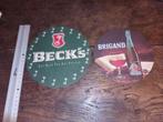 grote bierkaarten Becks en Brigand, Verzamelen, Biermerken, Ophalen of Verzenden
