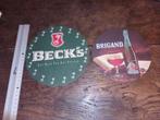 grote bierkaarten Becks en Brigand, Verzamelen, Biermerken, Ophalen of Verzenden