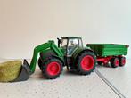 Schleich tractor met kar en stro, Ophalen, Gebruikt