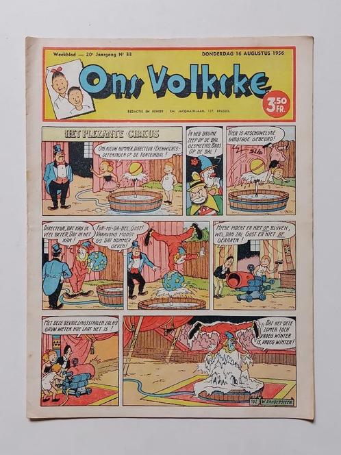 Vandersteen Prinske Plezante Cirkus - Ons Volkske 33 (1956), Collections, Personnages de BD, Utilisé, Livre ou Jeu, Autres personnages