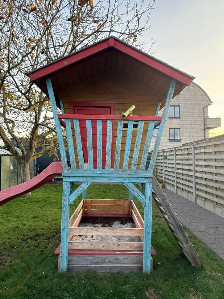 Houten speelhuisje van Prestige Garden, Kinderen en Baby's, Speelgoed | Buiten | Speelhuisjes, Gebruikt, Hout, Ophalen