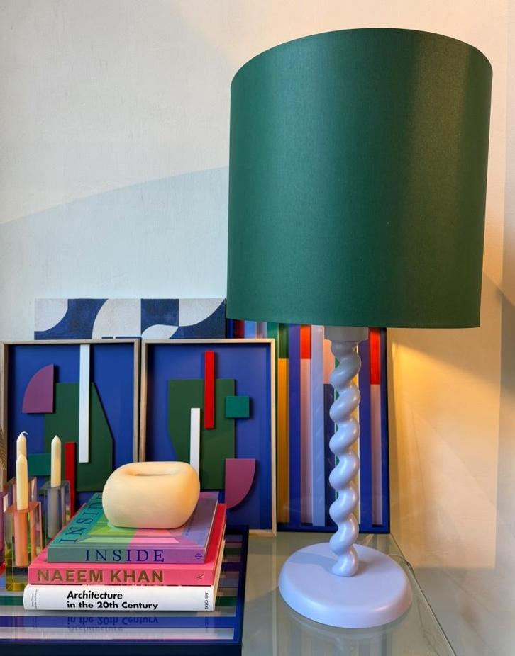 Tafellamp Polspotten, Huis en Inrichting, Lampen | Tafellampen, Nieuw, 75 cm of meer, Hout, Metaal, Stof, Ophalen