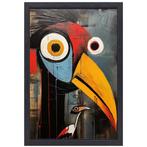 Vogel Picasso canvas + baklijst 60x90cm, Huis en Inrichting, Woonaccessoires | Wanddecoraties, Nieuw, Verzenden
