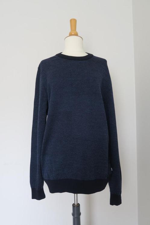 Blauwe wollen trui Boss- L, Kleding | Heren, Truien en Vesten, Gedragen, Maat 52/54 (L), Blauw, Ophalen of Verzenden