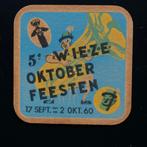 Wieze Oktoberfeesten 1960 — Van Roy sous-bock bierviltje, Verzamelen, Ophalen of Verzenden, Viltje(s)
