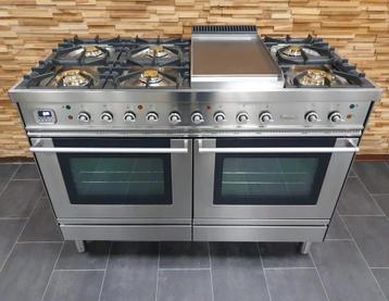 🔥Luxe Boretti Fornuis 120cm RVS 2 multifunctionele ovens! beschikbaar voor biedingen