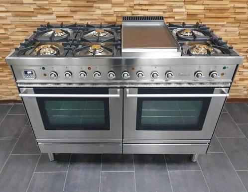 🔥Luxe Boretti Fornuis 120cm RVS 2 multifunctionele ovens!, Elektronische apparatuur, Fornuizen, Zo goed als nieuw, Vrijstaand