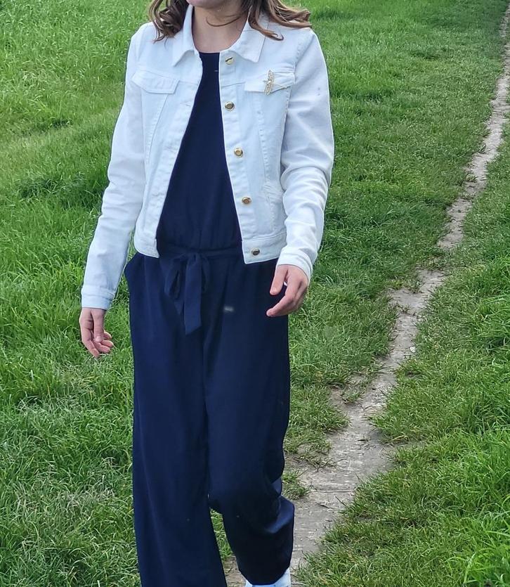 jumpsuit met bijpassend jas communie/lentefeest, Kinderen en Baby's, Kinderkleding | Maat 152, Zo goed als nieuw, Meisje, Setje