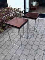 barkruk  La Palma walnoot 5 stuks, Huis en Inrichting, Barkrukken, Ophalen, 60 tot 90 cm, Metaal, Gebruikt