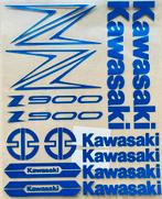 Kawasaki sticker set blauw, Ophalen