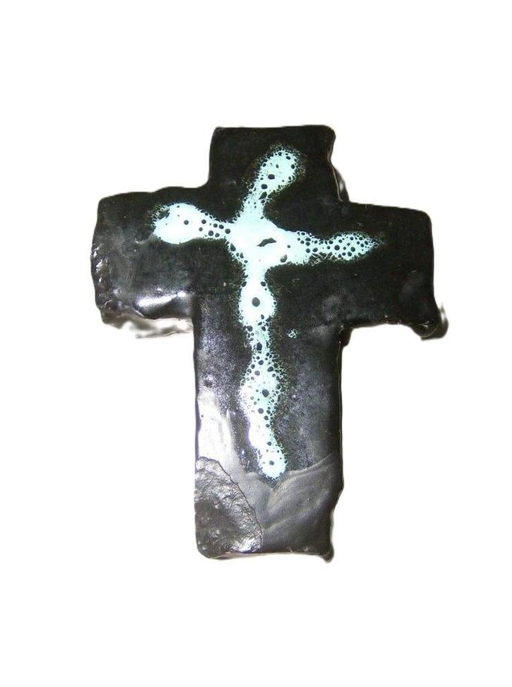Kruisbeeld - Keramiek - Piet Lemahieu (PLEM), Antiek en Kunst, Antiek | Religieuze voorwerpen, Ophalen of Verzenden