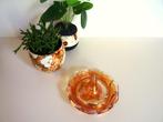 Marigold Carnival Glass jaren '30 ringhouder, iriserend glas, Antiek en Kunst, Ophalen of Verzenden