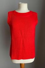 Rood mouwloos topje Sisley maat 42, Maat 42/44 (L), Zonder mouw, Zo goed als nieuw, Verzenden