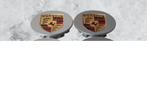 Zilver/Goud Porsche Naafdoppen/Naafkappen 76mm set van 4, Verzenden, Nieuw