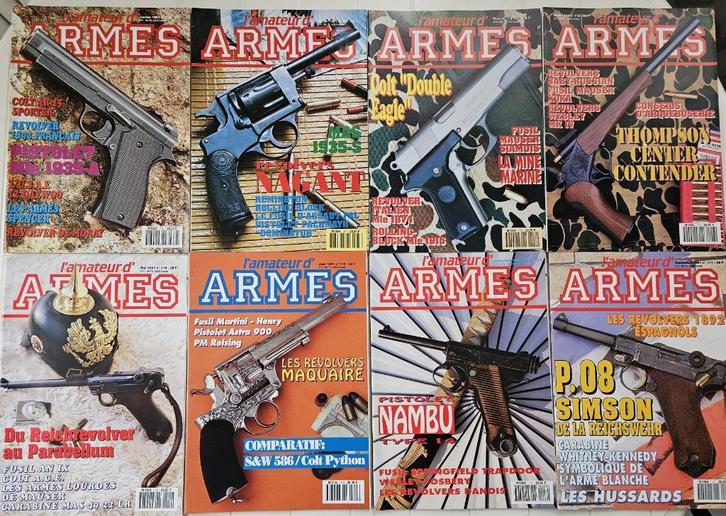 Revue L'Amateur d'Armes - Lot van 8 nummers 110 (1991) - 117, Boeken, Tijdschriften en Kranten, Gelezen, Ophalen of Verzenden