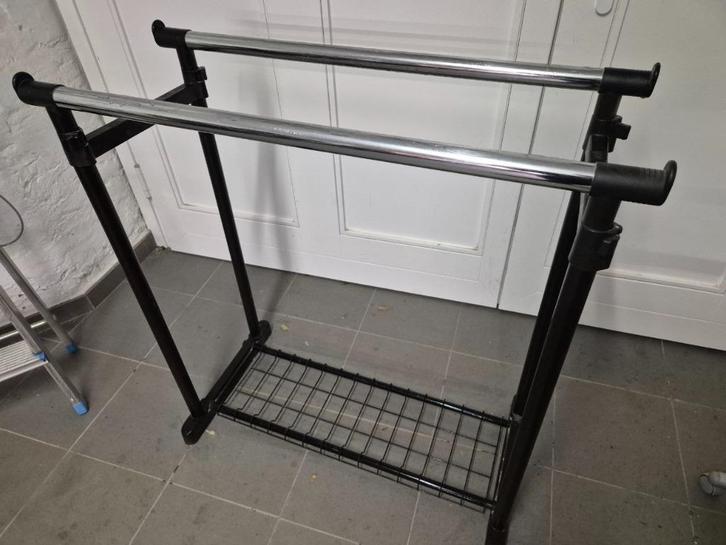 Dubbel kledingrek metaal, verstelbaar, solide, Huis en Inrichting, Kasten | Overige, Zo goed als nieuw, Ophalen