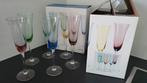 Gekleurde cava glaasjes, Verzamelen, Glas en Drinkglazen, Ophalen, Zo goed als nieuw, Overige typen