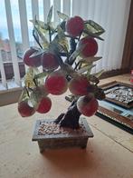 Chinese Green Jade and Carved Stone Bonsai Tree, Antiek en Kunst, Ophalen of Verzenden