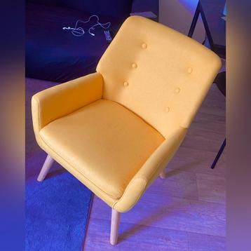 Fauteuil jaune neuf / gele zetel nieuw, Neuf, Autres couleurs, Scandinavisch, Enlèvement