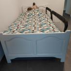 Wit grenen 1P-bed met al de toebehoren zoals op foto, Huis en Inrichting, Slaapkamer | Bedden, Ophalen, Zo goed als nieuw, Wit